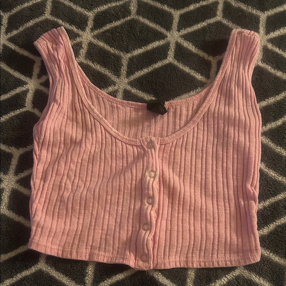 Wild Fable Pink Ribbed Tank Top